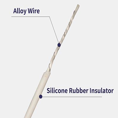 soft nickel alloy spiral conductor silicone rubber heater wire electric heating cable wire for blanket